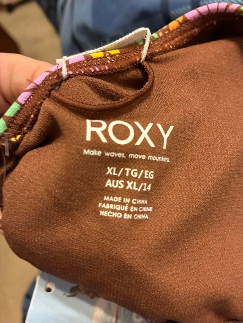 NWT ROXY All About Sol Bralette Bikini Top XL
